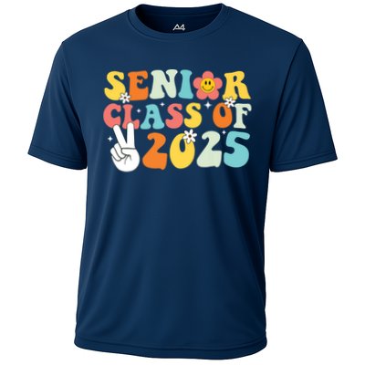 Senior 2025 Class Of 2025 Seniors Graduation Retro Groovy Performance Shirt