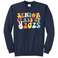 Senior 2025 Class Of 2025 Seniors Graduation Retro Groovy Sweatshirt