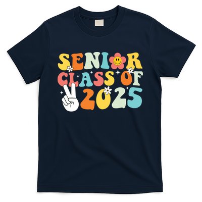 Senior 2025 Class Of 2025 Seniors Graduation Retro Groovy T-Shirt