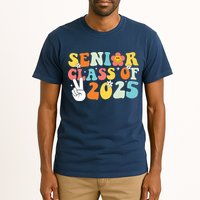 Senior 2025 Class Of 2025 Seniors Graduation Retro Groovy Tall T-Shirt