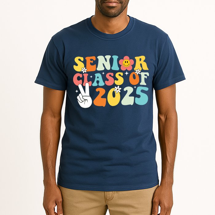 Senior 2025 Class Of 2025 Seniors Graduation Retro Groovy Tall T-Shirt
