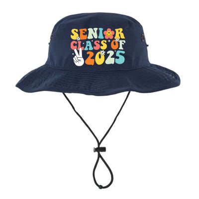Senior 2025 Class Of 2025 Seniors Graduation Retro Groovy Bucket Hat