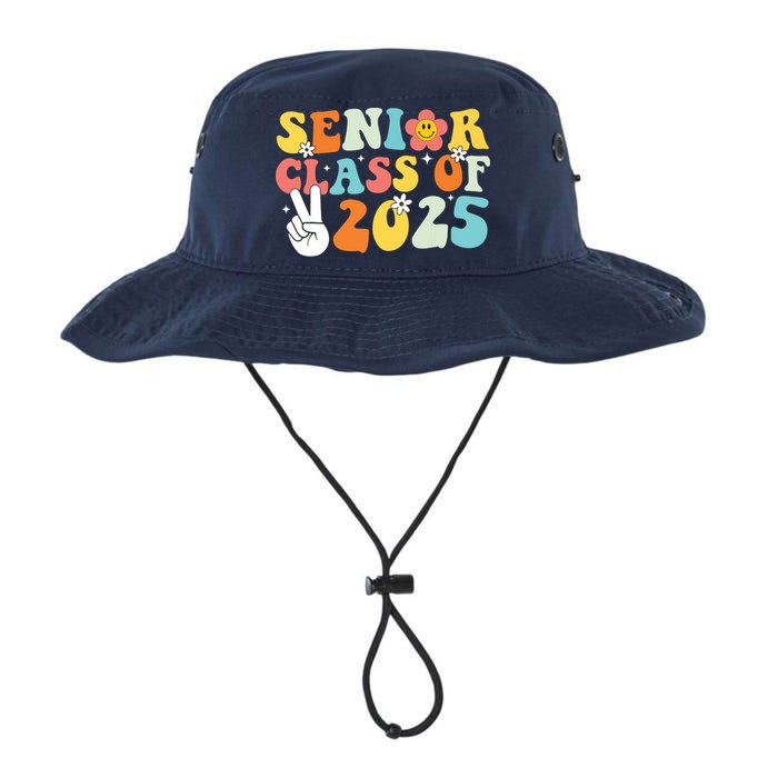 Senior 2025 Class Of 2025 Seniors Graduation Retro Groovy Bucket Hat