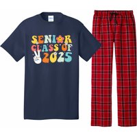 Senior 2025 Class Of 2025 Seniors Graduation Retro Groovy Pajama Set