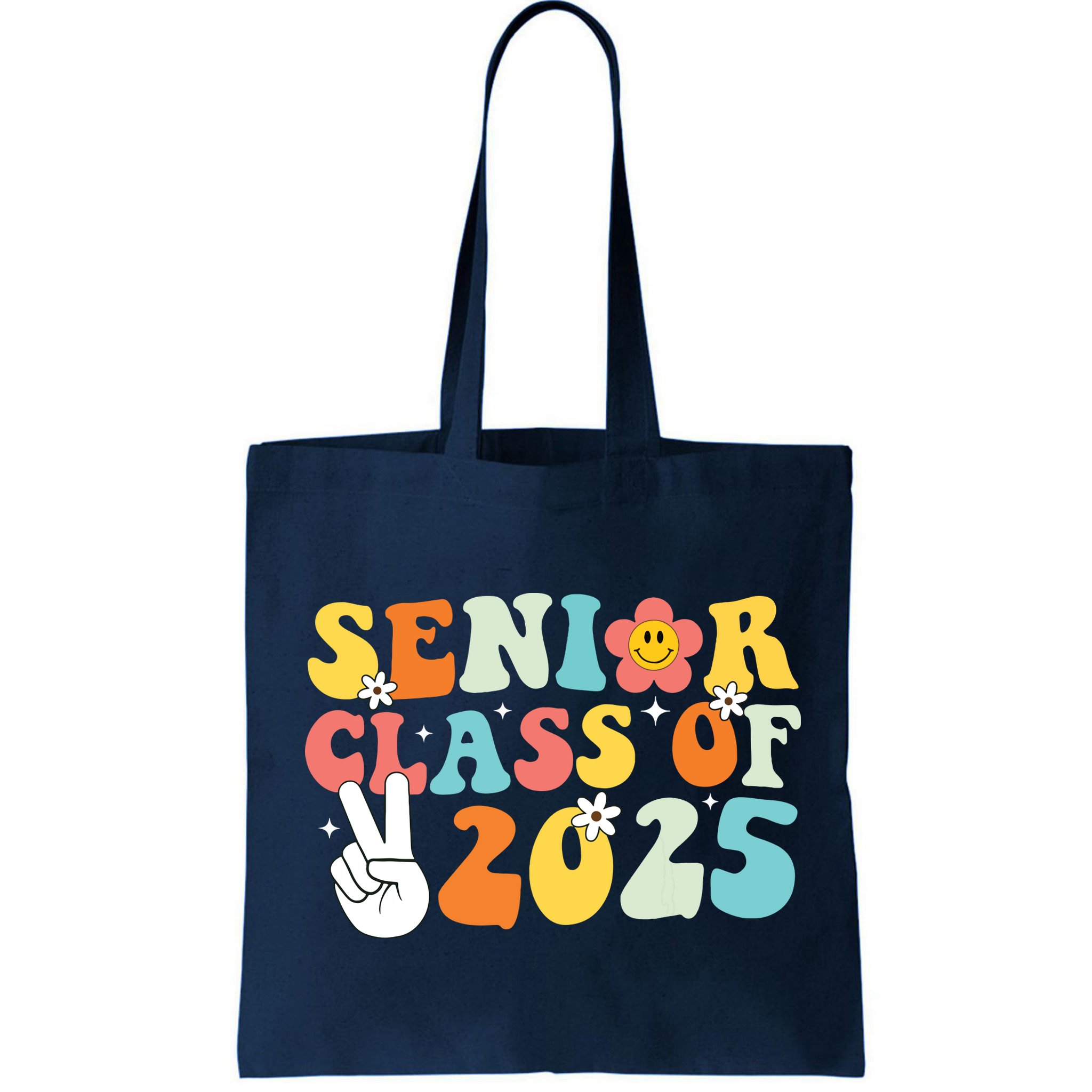 Senior 2025 Class Of 2025 Seniors Graduation Retro Groovy Bag