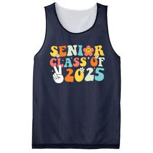 Senior 2025 Class Of 2025 Seniors Graduation Retro Groovy Mesh Reversible Basketball Jersey Tank