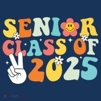 Senior 2025 Class Of 2025 Seniors Graduation Retro Groovy Magnet