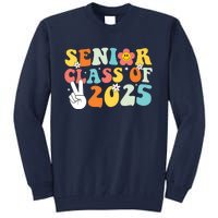 Senior 2025 Class Of 2025 Seniors Graduation Retro Groovy Tall Sweatshirt