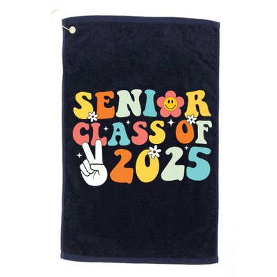 Senior 2025 Class Of 2025 Seniors Graduation Retro Groovy Golf Towel