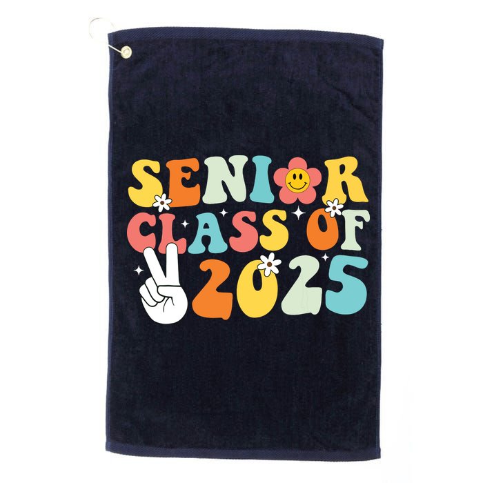 Senior 2025 Class Of 2025 Seniors Graduation Retro Groovy Golf Towel