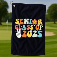 Senior 2025 Class Of 2025 Seniors Graduation Retro Groovy Golf Towel