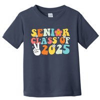 Senior 2025 Class Of 2025 Seniors Graduation Retro Groovy Toddler T-Shirt