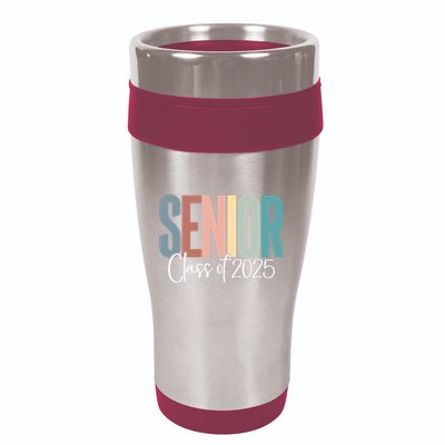 Senior 2025 Class Of 2025 16oz Travel Tumbler