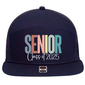 Senior 2025 Class Of 2025 7 Panel Mesh Trucker Snapback Hat