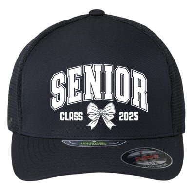 Senior 2025 Coquette Class Of 2025 Senior Year And Gift Flexfit Unipanel Trucker Cap