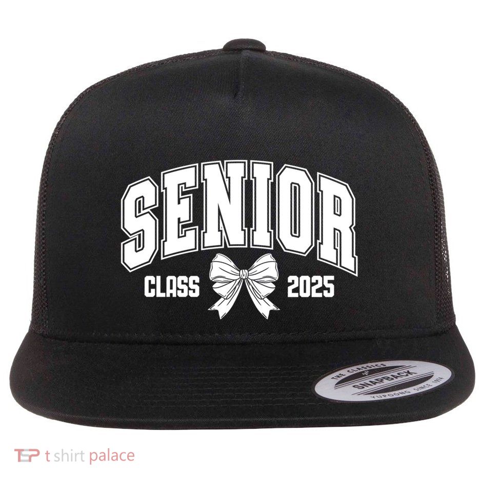 Senior 2025 Coquette Class Of 2025 Senior Year And Gift Flatbill Hat