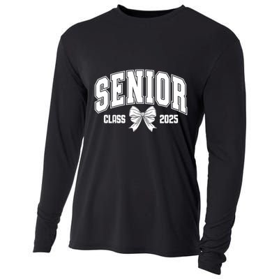 Senior 2025 Coquette Class Of 2025 Senior Year And Gift Cooling Performance Long Sleeve Crew
