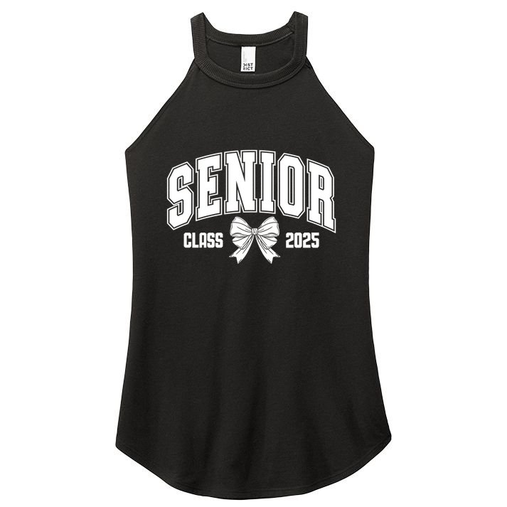 Senior 2025 Coquette Class Of 2025 Senior Year And Gift Women's Perfect Tri Rocker Tank
