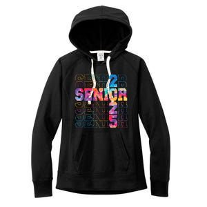 Senior 2025 Class Of 2025 Tie Dye Senior 25 Graduation Women's Fleece Hoodie