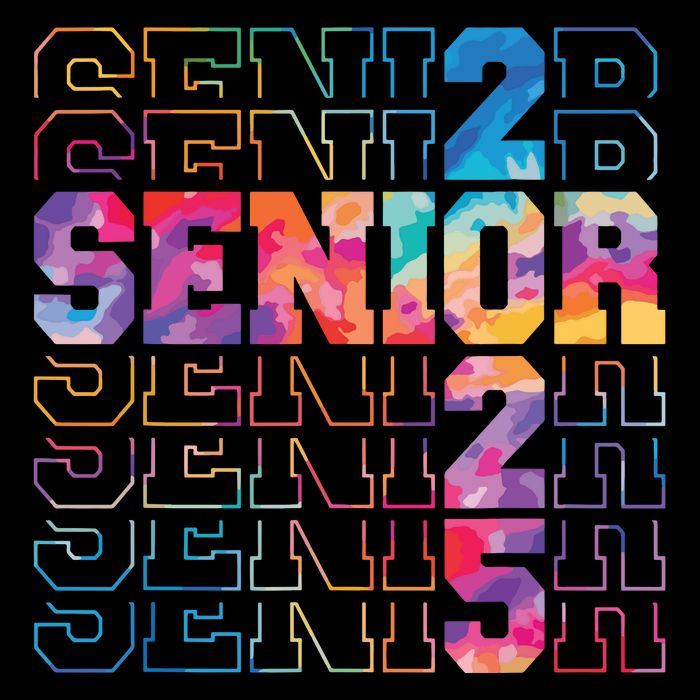 Senior 2025 Class Of 2025 Tie Dye Senior 25 Graduation Bag