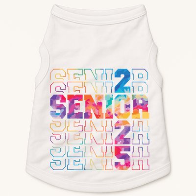 Senior 2025 Class Of 2025 Tie Dye Senior 25 Graduation Doggie Tank