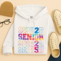 Senior 2025 Class Of 2025 Tie Dye Senior 25 Graduation Hoodie
