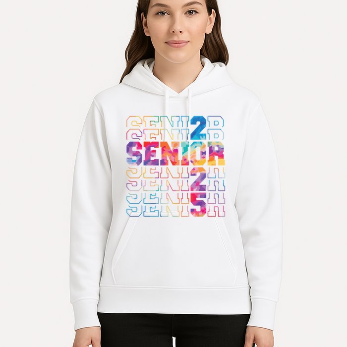 Senior 2025 Class Of 2025 Tie Dye Senior 25 Graduation Hoodie