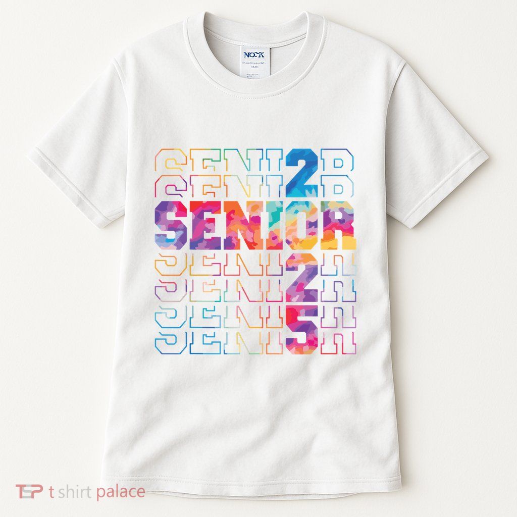 Senior 2025 Class Of 2025 Tie Dye Senior 25 Graduation Tall T-Shirt