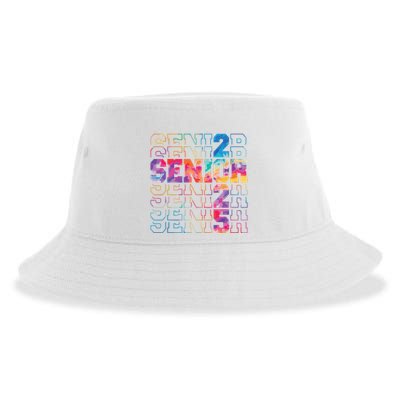 Senior 2025 Class Of 2025 Tie Dye Senior 25 Graduation Sustainable Bucket Hat