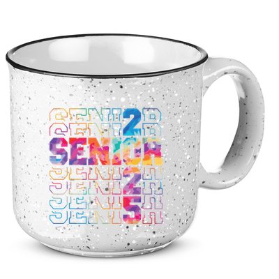 Senior 2025 Class Of 2025 Tie Dye Senior 25 Graduation 15oz Campfire Ceramic Mug