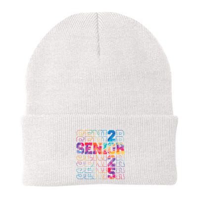 Senior 2025 Class Of 2025 Tie Dye Senior 25 Graduation Beanie