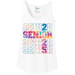 Senior 2025 Class Of 2025 Tie Dye Senior 25 Graduation Ladies Essential Tank