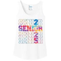 Senior 2025 Class Of 2025 Tie Dye Senior 25 Graduation Ladies Essential Tank