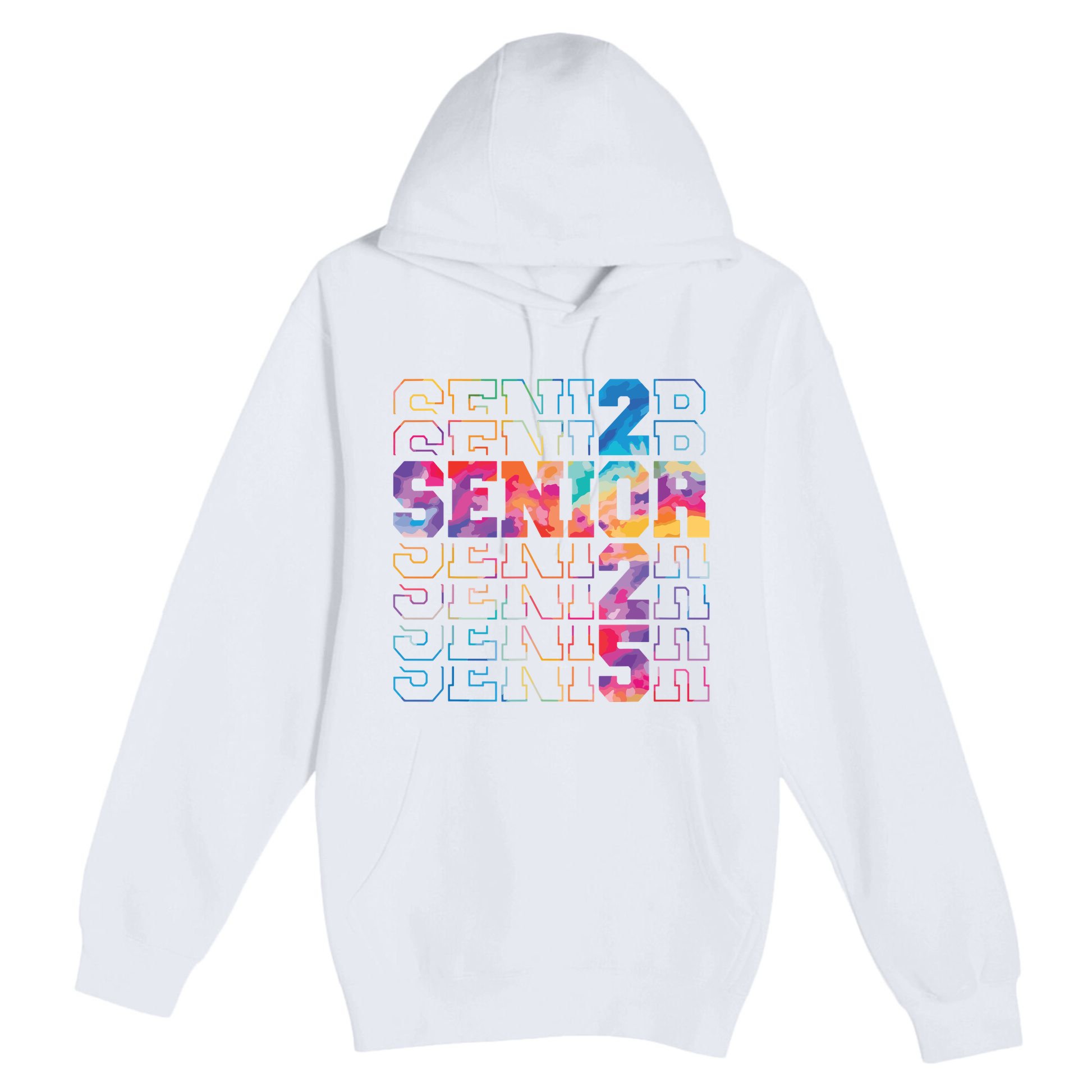 Senior 2025 Class Of 2025 Tie Dye Senior 25 Graduation Premium Pullover Hoodie