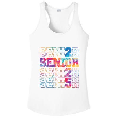 Senior 2025 Class Of 2025 Tie Dye Senior 25 Graduation Ladies PosiCharge Competitor Racerback Tank