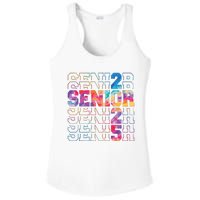 Senior 2025 Class Of 2025 Tie Dye Senior 25 Graduation Ladies PosiCharge Competitor Racerback Tank