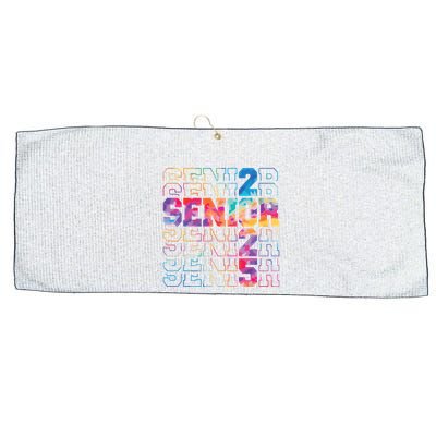 Senior 2025 Class Of 2025 Tie Dye Senior 25 Graduation Large Microfiber Waffle Golf Towel