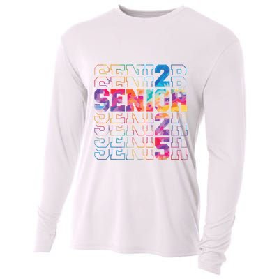 Senior 2025 Class Of 2025 Tie Dye Senior 25 Graduation Cooling Performance Long Sleeve Crew