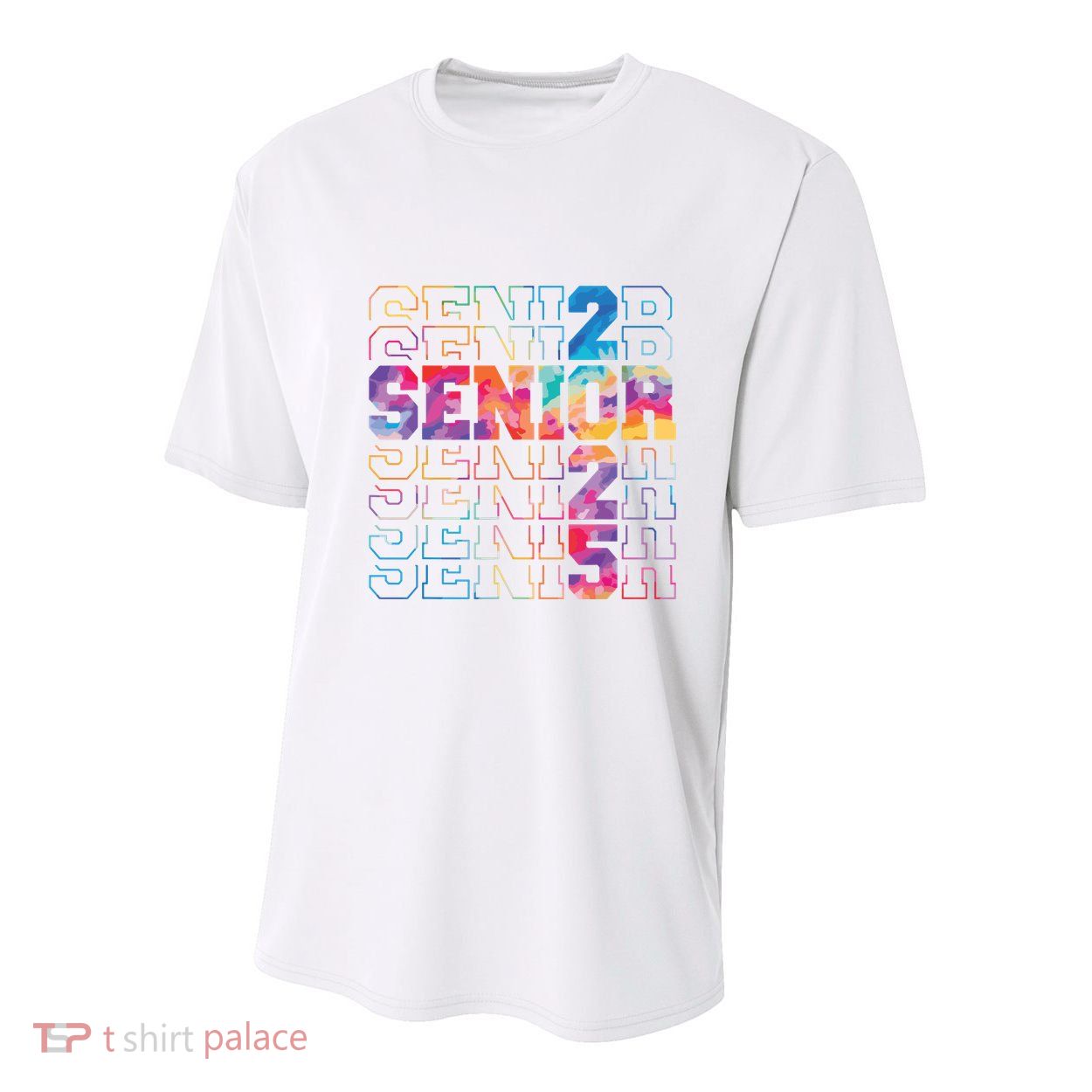 Senior 2025 Class Of 2025 Tie Dye Senior 25 Graduation Youth Performance Sprint T-Shirt