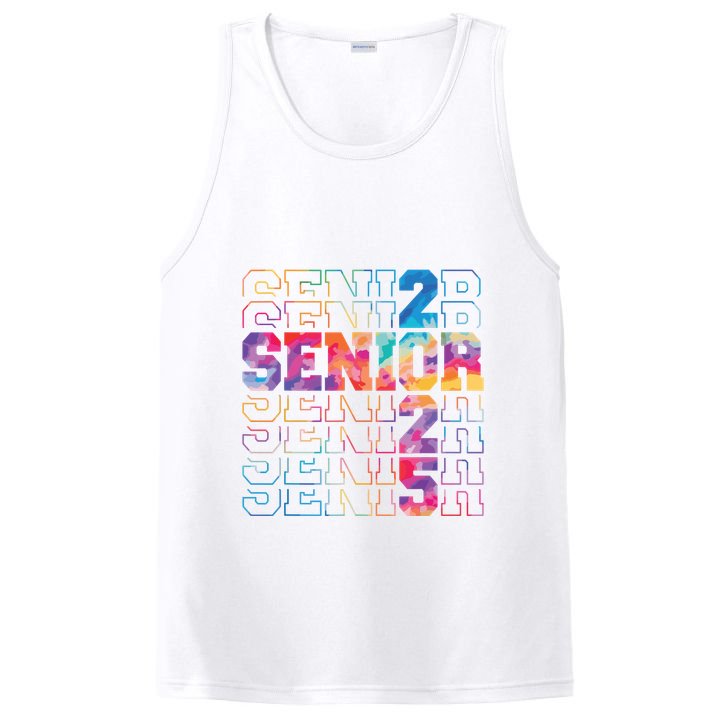 Senior 2025 Class Of 2025 Tie Dye Senior 25 Graduation PosiCharge Competitor Tank