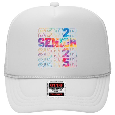 Senior 2025 Class Of 2025 Tie Dye Senior 25 Graduation Trucker Hat
