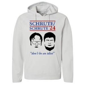 Schrute 24 DonT Be An Idiot Performance Fleece Hoodie