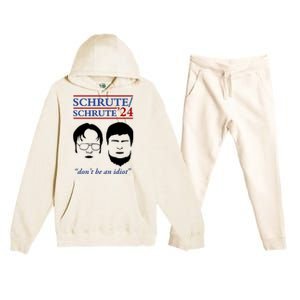 Schrute 24 DonT Be An Idiot Premium Hooded Sweatsuit Set