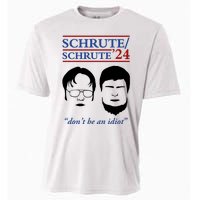 Schrute 24 DonT Be An Idiot Cooling Performance Crew T-Shirt