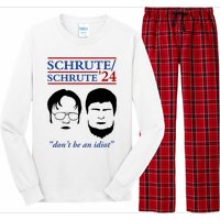 Schrute 24 DonT Be An Idiot Long Sleeve Pajama Set