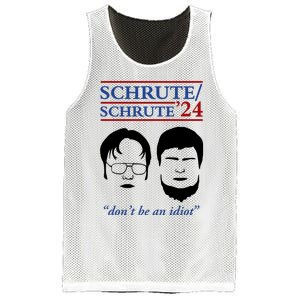 Schrute 24 DonT Be An Idiot Mesh Reversible Basketball Jersey Tank