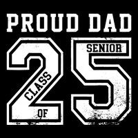 Senior 2025 Dad Class Of 2025 Father Drawstring Bag