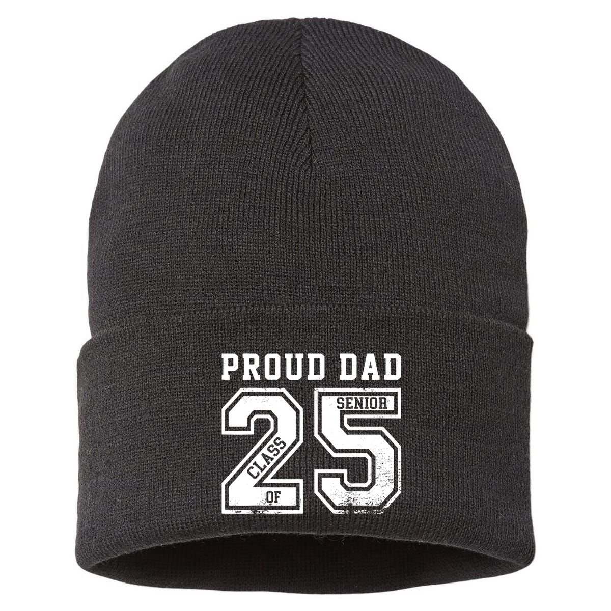 Senior 2025 Dad Class Of 2025 Father Sustainable Knit Beanie