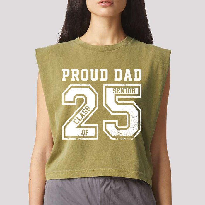 Senior 2025 Dad Class Of 2025 Father Garment-Dyed Women's Muscle Tee