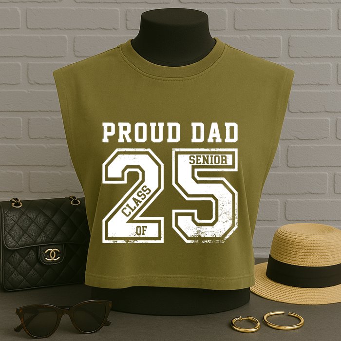 Senior 2025 Dad Class Of 2025 Father Garment-Dyed Women's Muscle Tee